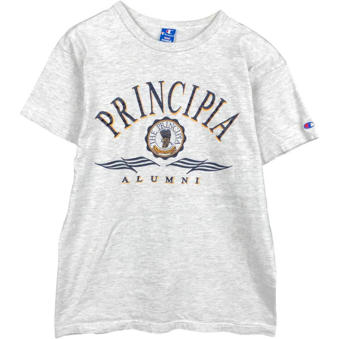90'S Champion College T-shirt, Made in USA, Men's L size, Vintage cotton gray type Vintage Second Hand