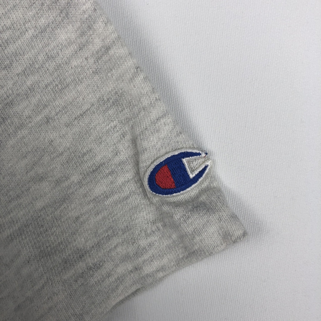 90'S Champion College T-shirt, Made in USA, Men's L size, Vintage cotton gray type Vintage Second Hand