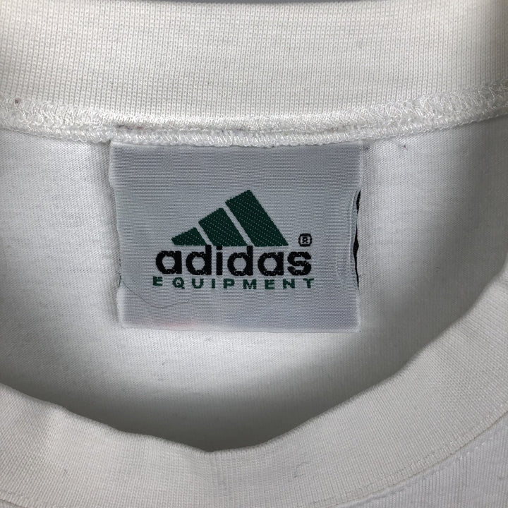 90s-00'S Adidas EQUIPMENT logo print T-shirt, men's size M (approx.) cotton white type Vintage Second Hand