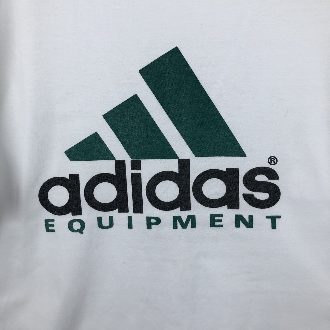 90s-00'S Adidas EQUIPMENT logo print T-shirt, men's size M (approx.) cotton white type Vintage Second Hand
