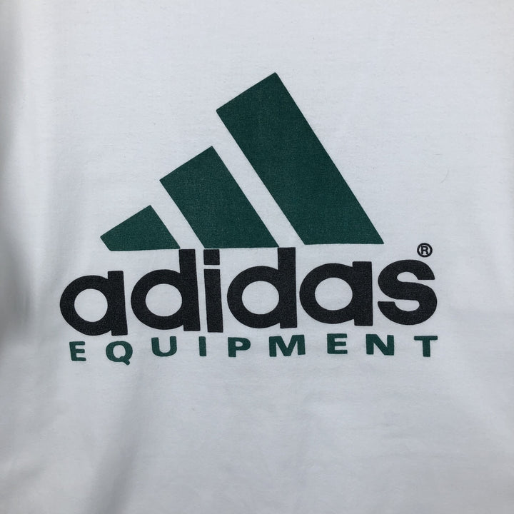 90s-00'S Adidas EQUIPMENT logo print T-shirt, men's size M (approx.) cotton white type Vintage Second Hand