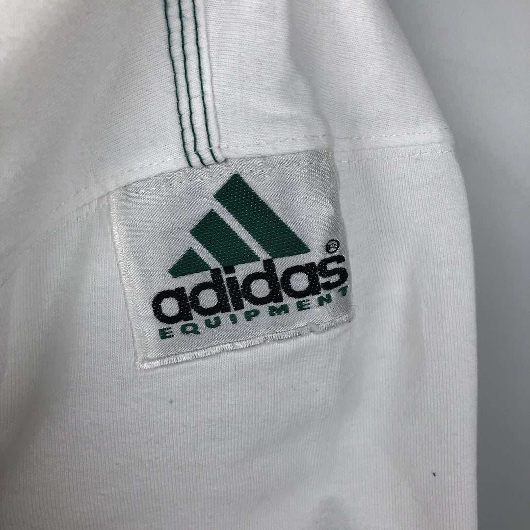90s-00'S Adidas EQUIPMENT logo print T-shirt, men's size M (approx.) cotton white type Vintage Second Hand
