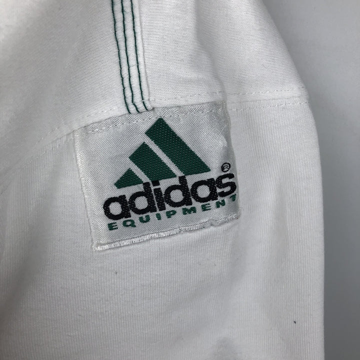 90s-00'S Adidas EQUIPMENT logo print T-shirt, men's size M (approx.) cotton white type Vintage Second Hand