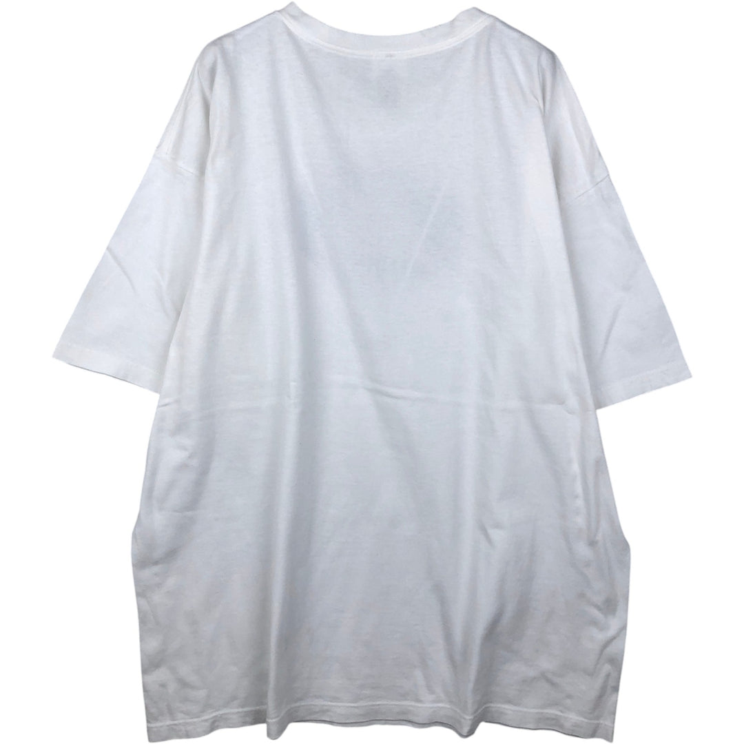 90s-00'S Adidas logo print T-shirt, men's size XL (approx.) cotton white type Vintage Second Hand