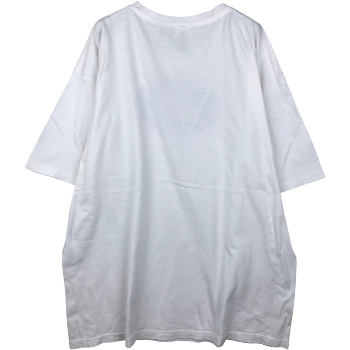 90s-00'S Adidas logo print T-shirt, men's size XL (approx.) cotton white type Vintage Second Hand