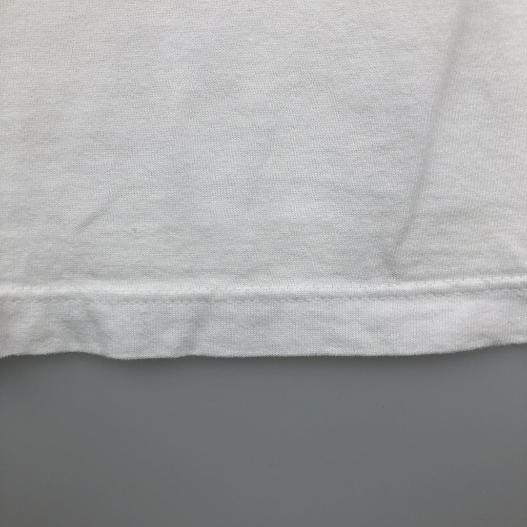 90s-00'S Adidas logo print T-shirt, men's size XL (approx.) cotton white type Vintage Second Hand