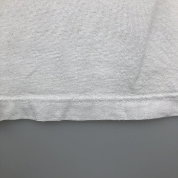 90s-00'S Adidas logo print T-shirt, men's size XL (approx.) cotton white type Vintage Second Hand