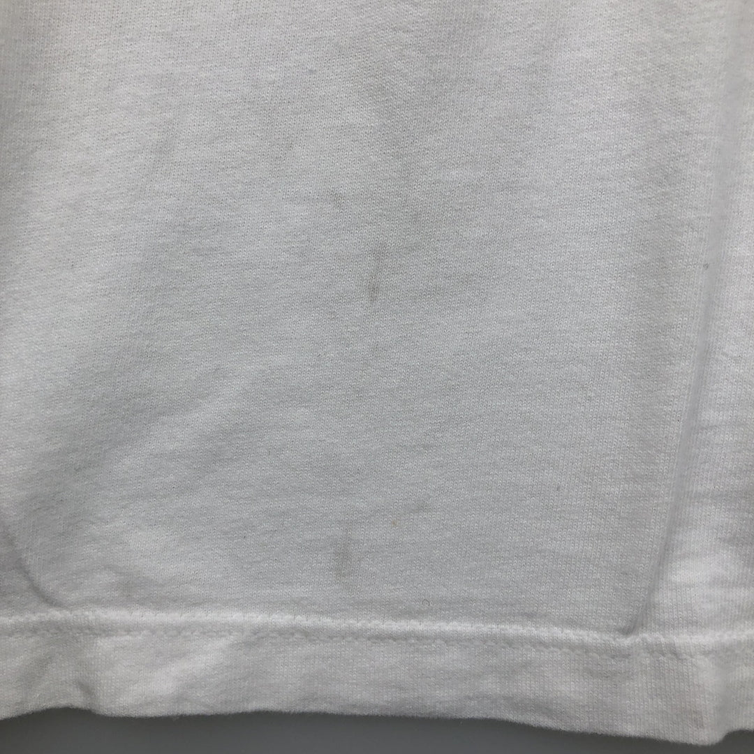 90s-00'S Adidas logo print T-shirt, men's size XL (approx.) cotton white type Vintage Second Hand