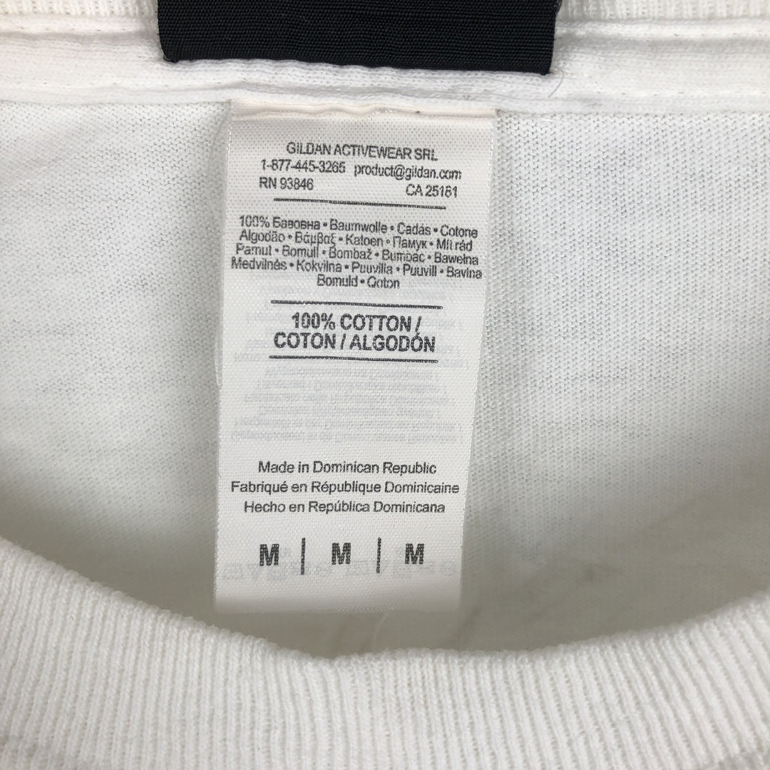 Thrasher Fire Pattern Logo Print T-Shirt, Men's Size M (approx.) cotton white type Vintage Second Hand