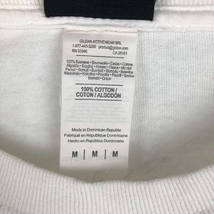 Thrasher Fire Pattern Logo Print T-Shirt, Men's Size M (approx.) cotton white type Vintage Second Hand