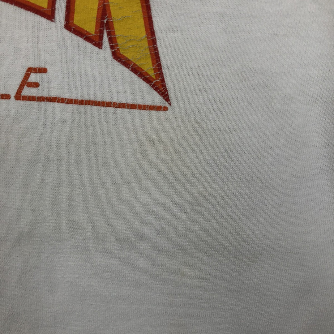 Thrasher Fire Pattern Logo Print T-Shirt, Men's Size M (approx.) cotton white type Vintage Second Hand