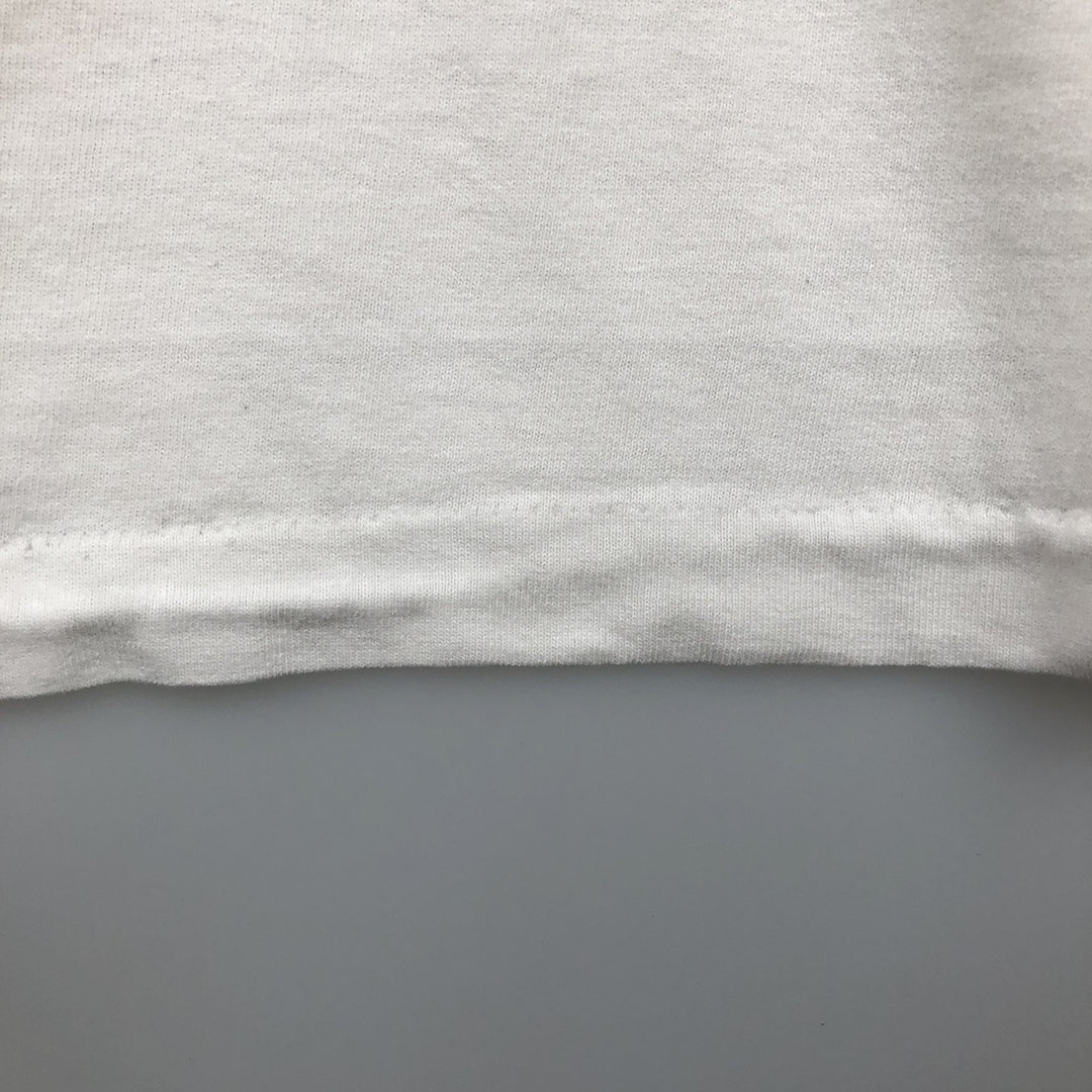 90'S ASICS College T-shirt, Made in Canada, Men's XL equivalent, Vintage cotton white type Vintage Second Hand