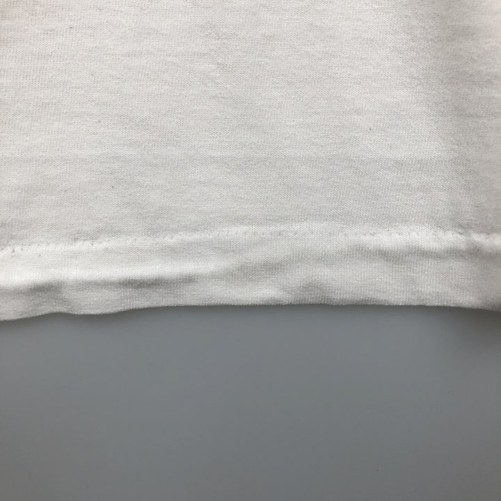 90'S ASICS College T-shirt, Made in Canada, Men's XL equivalent, Vintage cotton white type Vintage Second Hand