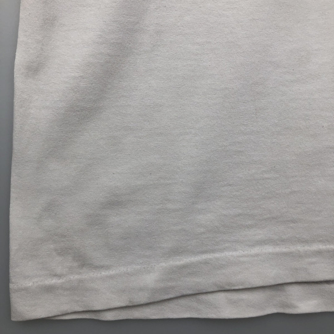 90'S ASICS College T-shirt, Made in Canada, Men's XL equivalent, Vintage cotton white type Vintage Second Hand