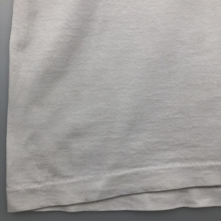 90'S ASICS College T-shirt, Made in Canada, Men's XL equivalent, Vintage cotton white type Vintage Second Hand