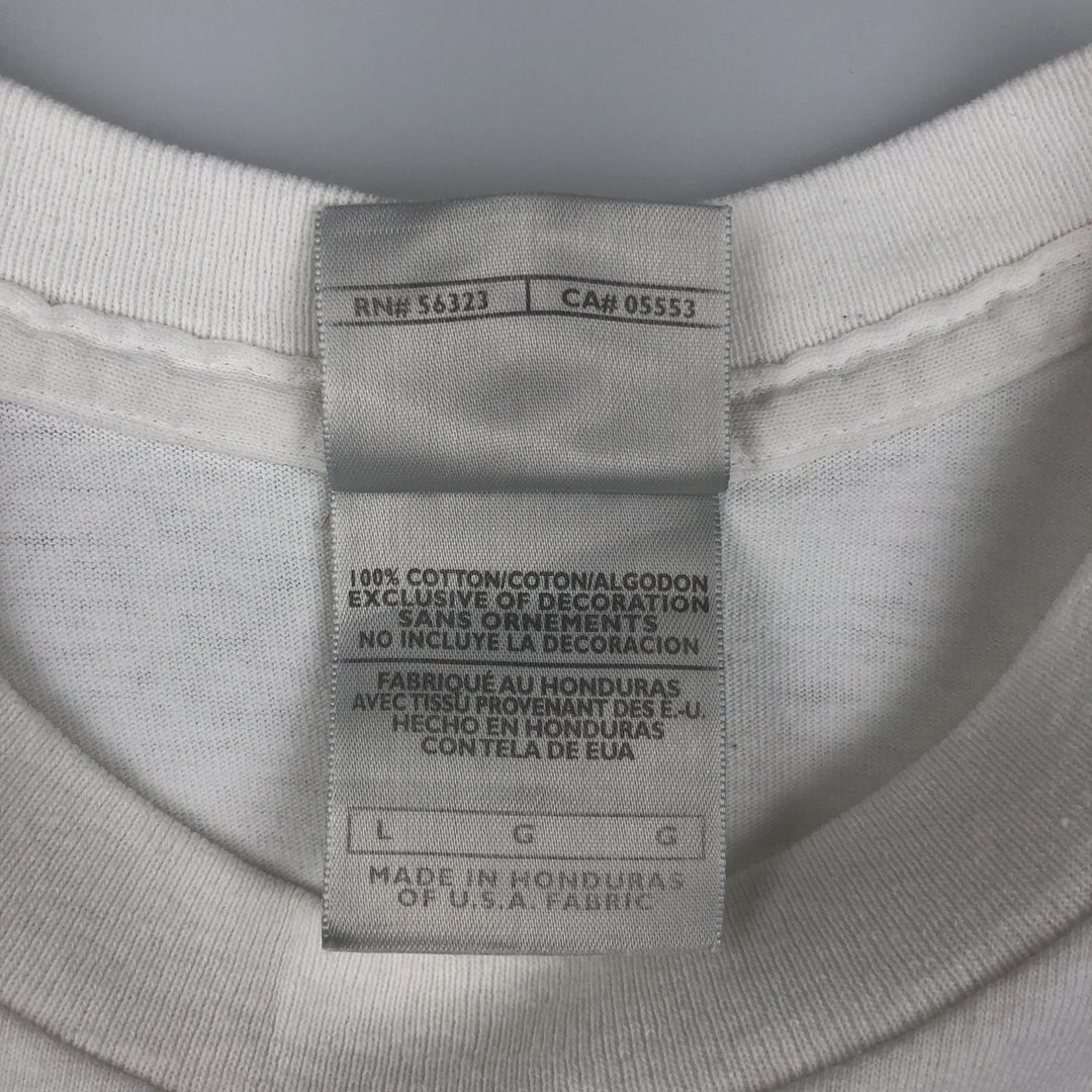 00'S Nike logo print T-shirt, men's size L cotton white type Vintage Second Hand