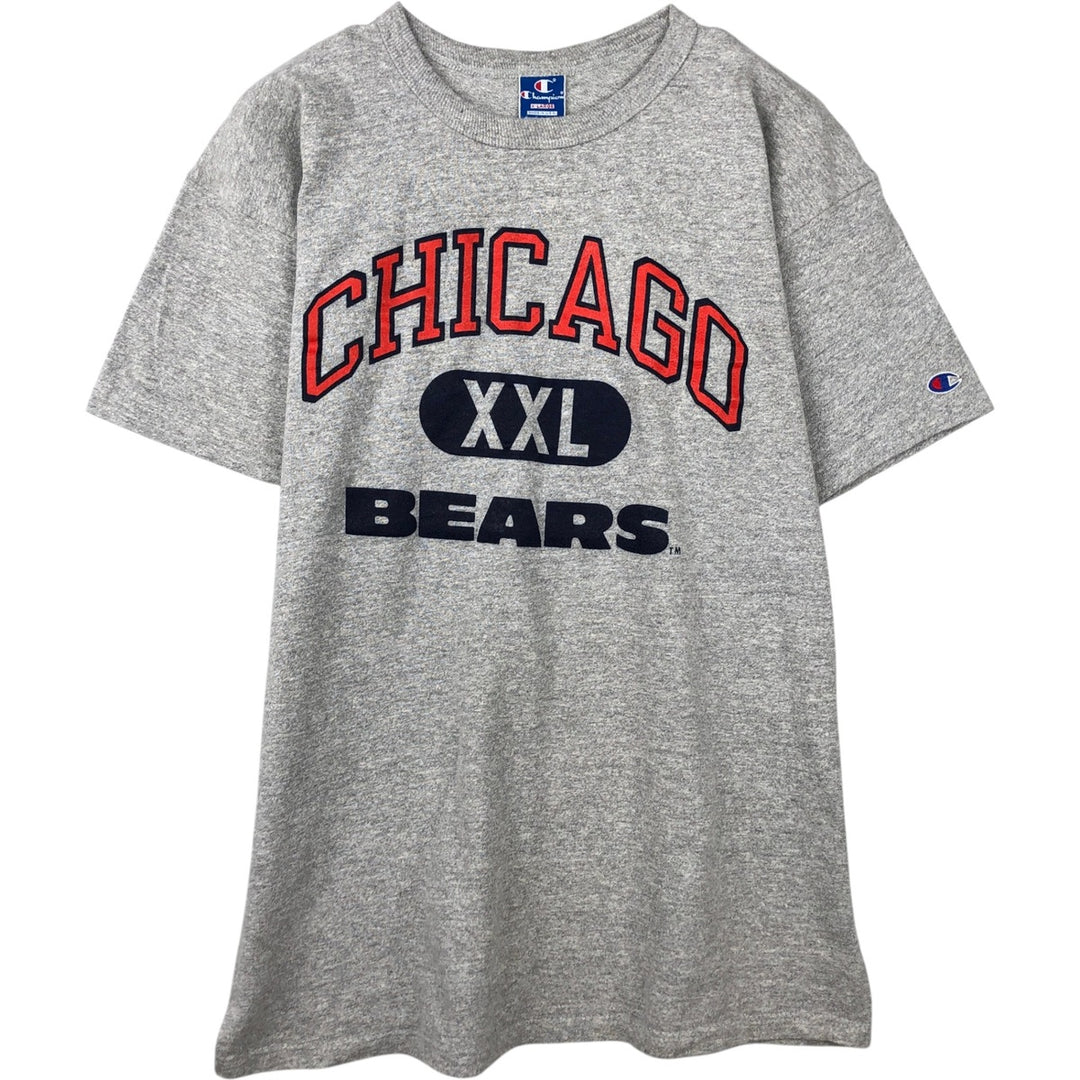 90'S Champion NFL Chicago Bears Sports Print T-Shirt, Made in USA, Men's XL equivalent, Vintage cotton gray type Vintage Second Hand