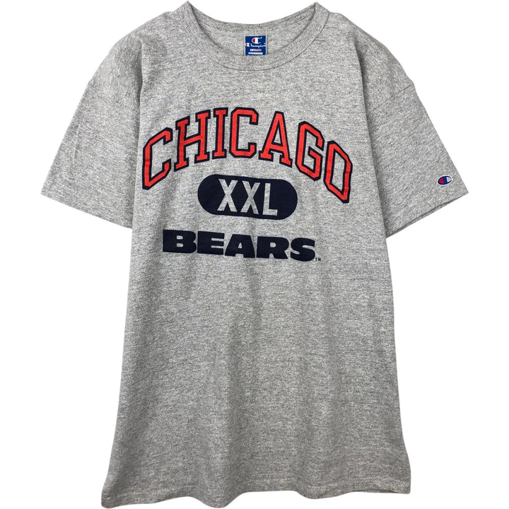 90'S Champion NFL Chicago Bears Sports Print T-Shirt, Made in USA, Men's XL equivalent, Vintage cotton gray type Vintage Second Hand