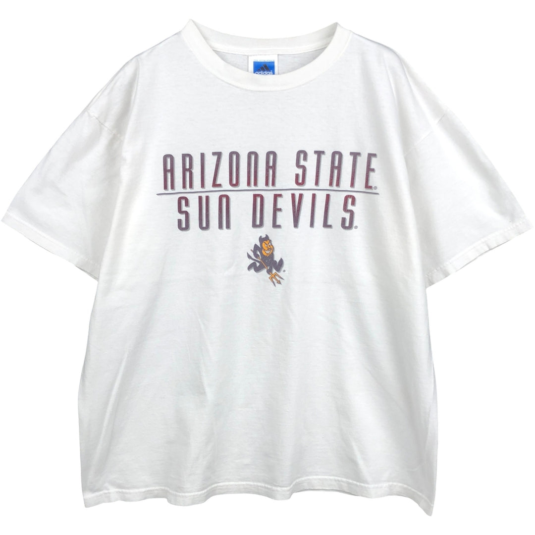 90s-00'S Adidas TEAM College T-shirt, Men's Size L (approx.), Vintage cotton white type Vintage Second Hand