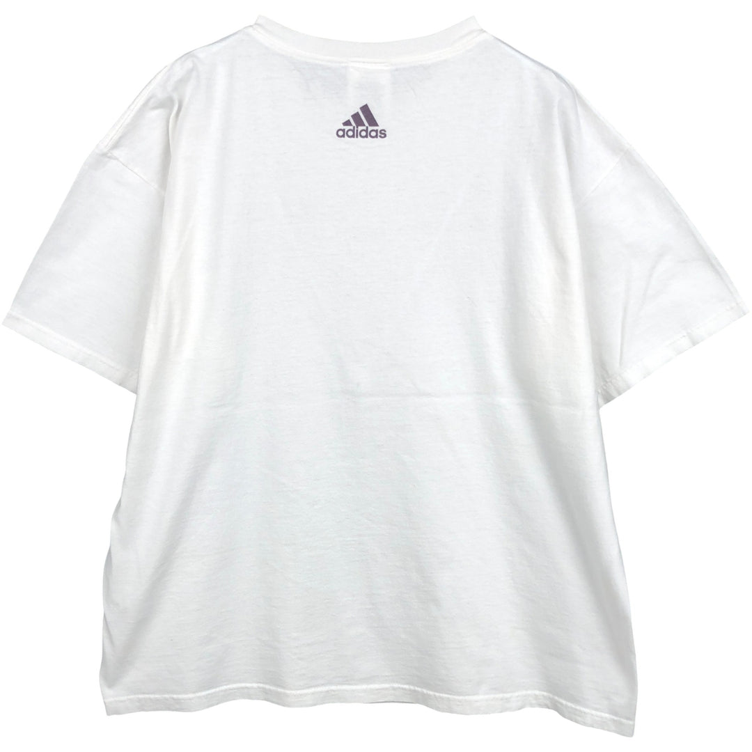 90s-00'S Adidas TEAM College T-shirt, Men's Size L (approx.), Vintage cotton white type Vintage Second Hand