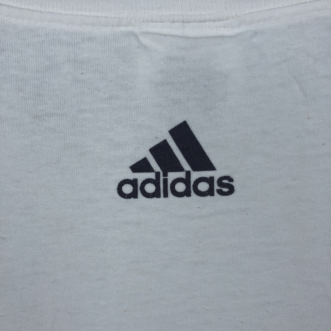 90s-00'S Adidas TEAM College T-shirt, Men's Size L (approx.), Vintage cotton white type Vintage Second Hand