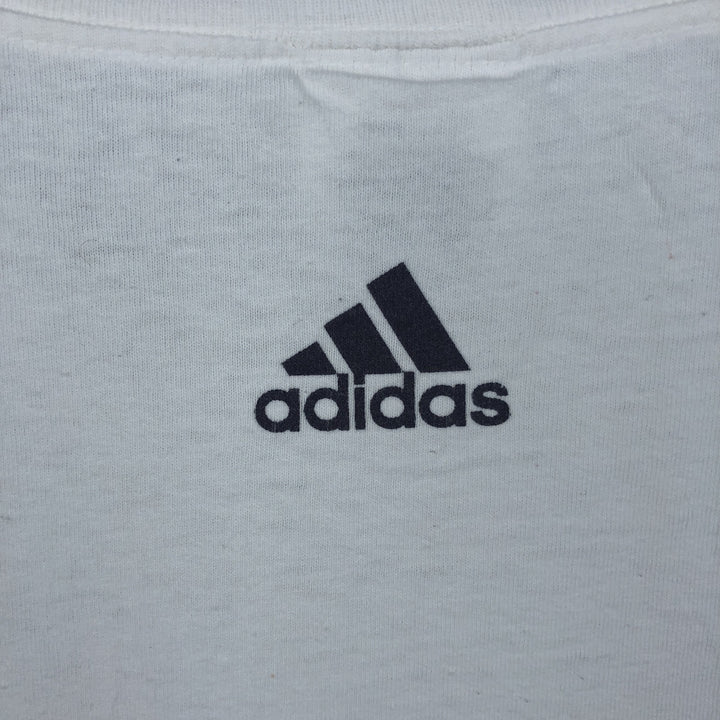 90s-00'S Adidas TEAM College T-shirt, Men's Size L (approx.), Vintage cotton white type Vintage Second Hand
