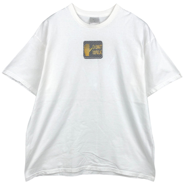 Nike NIKE printed T-shirt Men's XL size cotton white type Vintage Second Hand