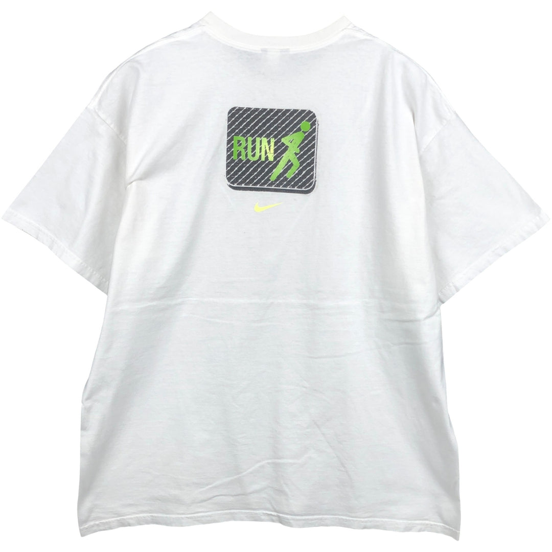 Nike NIKE printed T-shirt Men's XL size cotton white type Vintage Second Hand