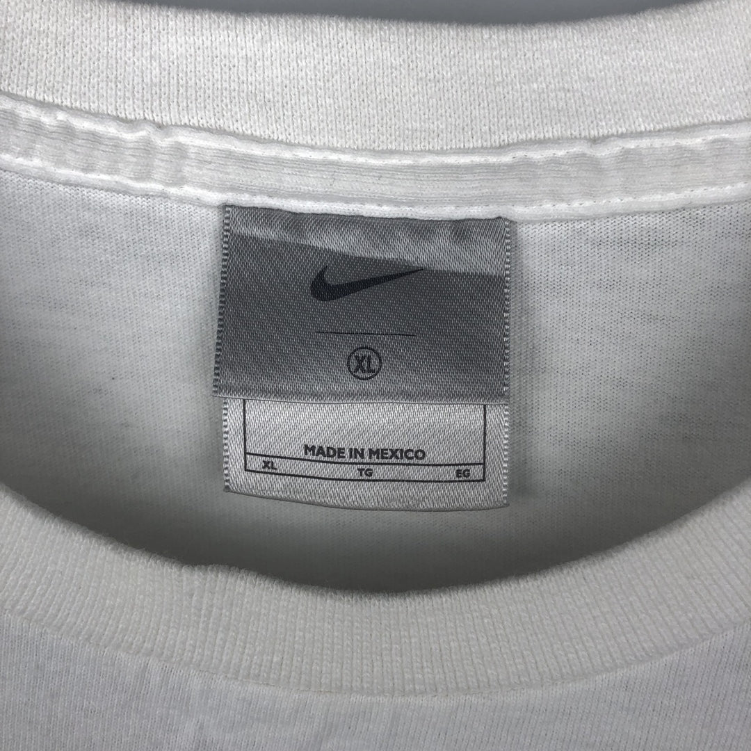 Nike NIKE printed T-shirt Men's XL size cotton white type Vintage Second Hand