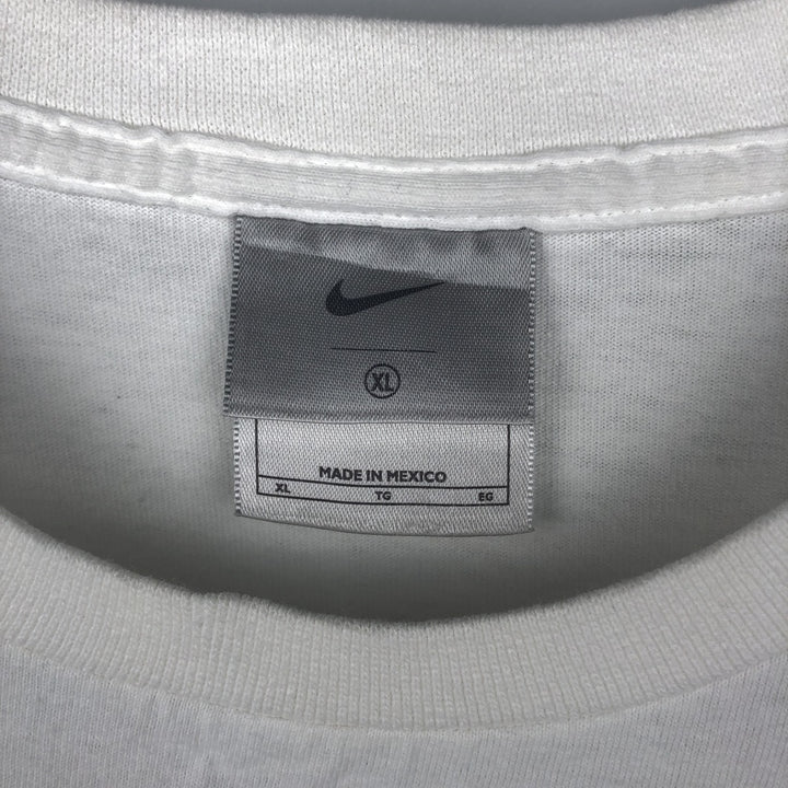 Nike NIKE printed T-shirt Men's XL size cotton white type Vintage Second Hand