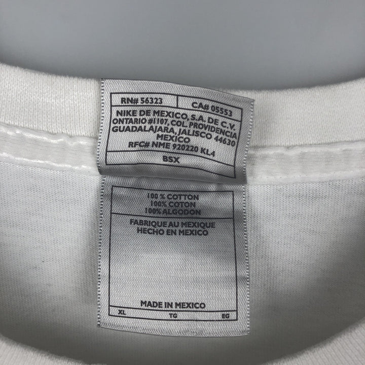 Nike NIKE printed T-shirt Men's XL size cotton white type Vintage Second Hand