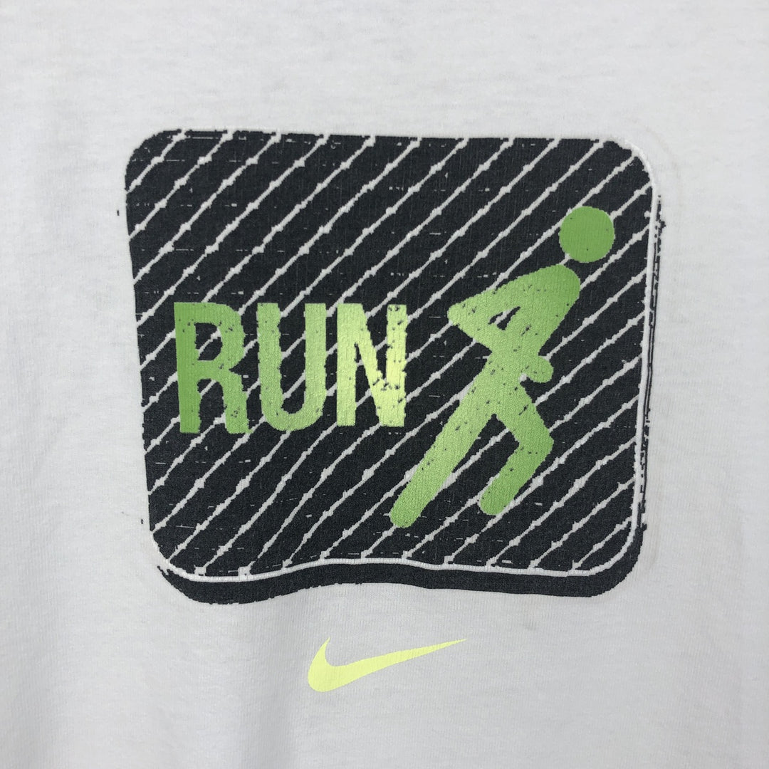 Nike NIKE printed T-shirt Men's XL size cotton white type Vintage Second Hand