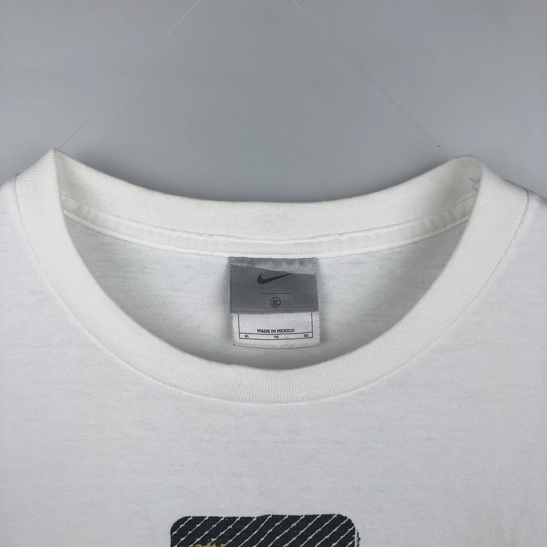 Nike NIKE printed T-shirt Men's XL size cotton white type Vintage Second Hand