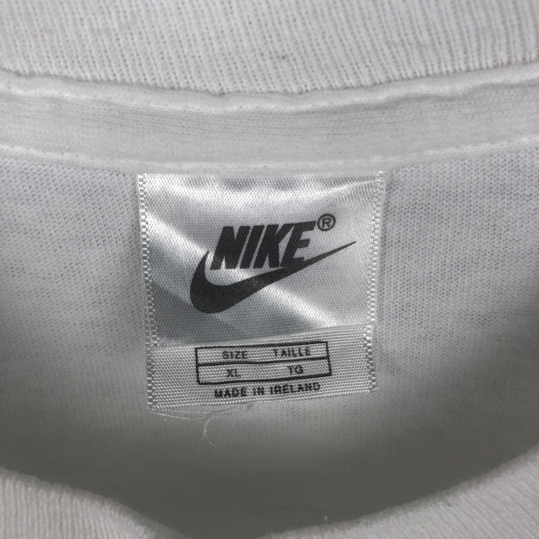 90s~00'S Nike Logo Print T-Shirt Men's XL Vintage cotton white type Vintage Second Hand