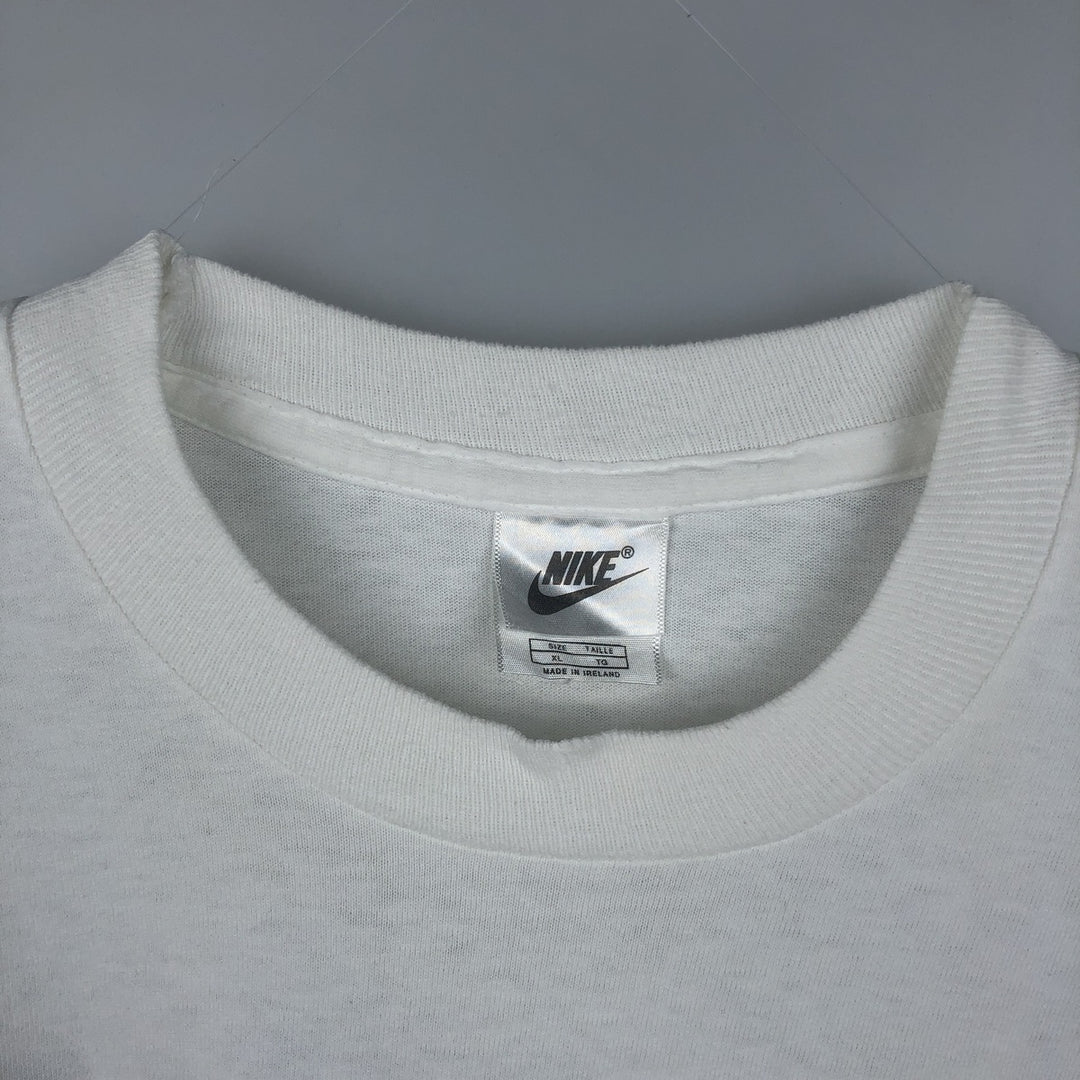 90s~00'S Nike Logo Print T-Shirt Men's XL Vintage cotton white type Vintage Second Hand
