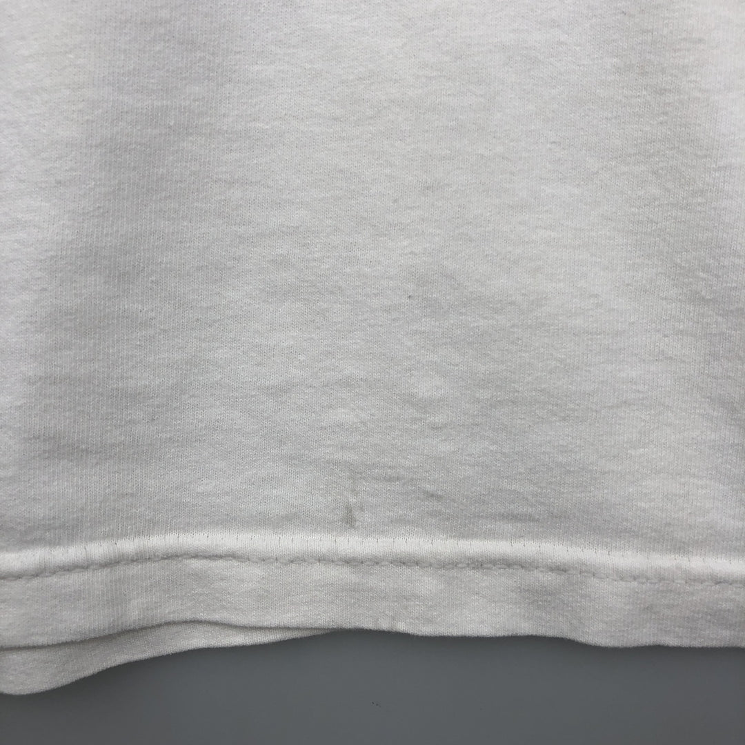 90s-00'S Adidas logo print t-shirt, made in USA, men's size XXL equivalent, vintage. cotton white type Vintage Second Hand