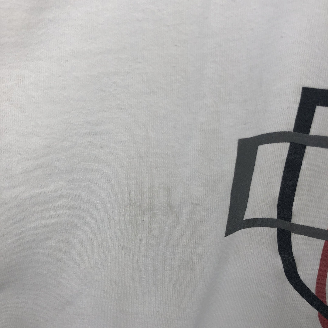 90s-00'S Adidas logo print t-shirt, made in USA, men's size XXL equivalent, vintage. cotton white type Vintage Second Hand