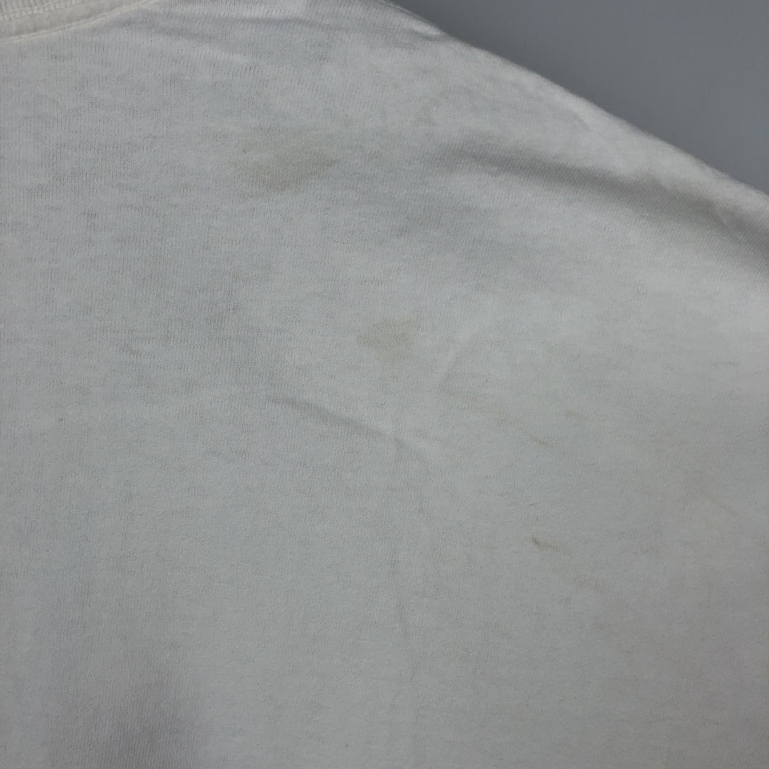 90s-00'S Adidas logo print t-shirt, made in USA, men's size XXL equivalent, vintage. cotton white type Vintage Second Hand