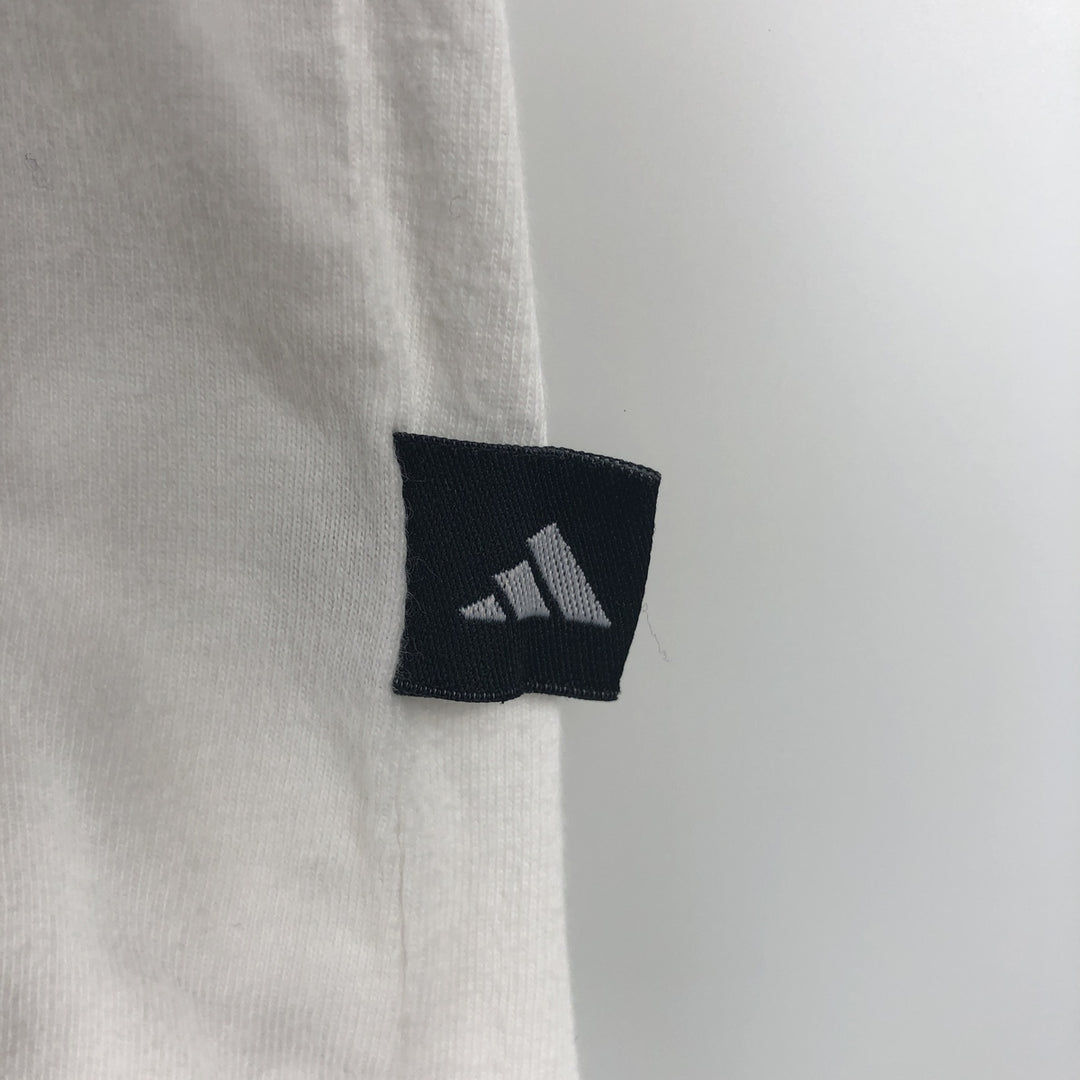 90s-00'S Adidas logo t-shirt, men's size M equivalent, vintage. cotton white type Vintage Second Hand