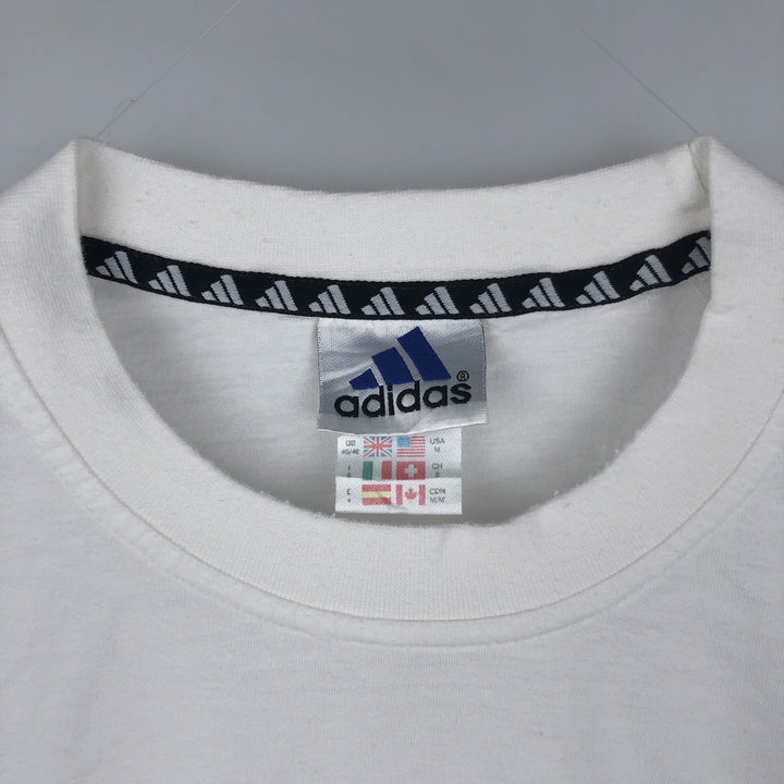 90s-00'S Adidas logo t-shirt, men's size M equivalent, vintage. cotton white type Vintage Second Hand