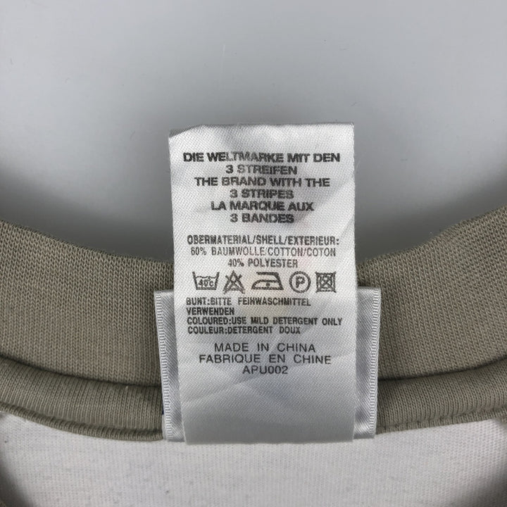 2000'S Adidas V-neck T-shirt, men's size L (approx.) cotton white type Vintage Second Hand