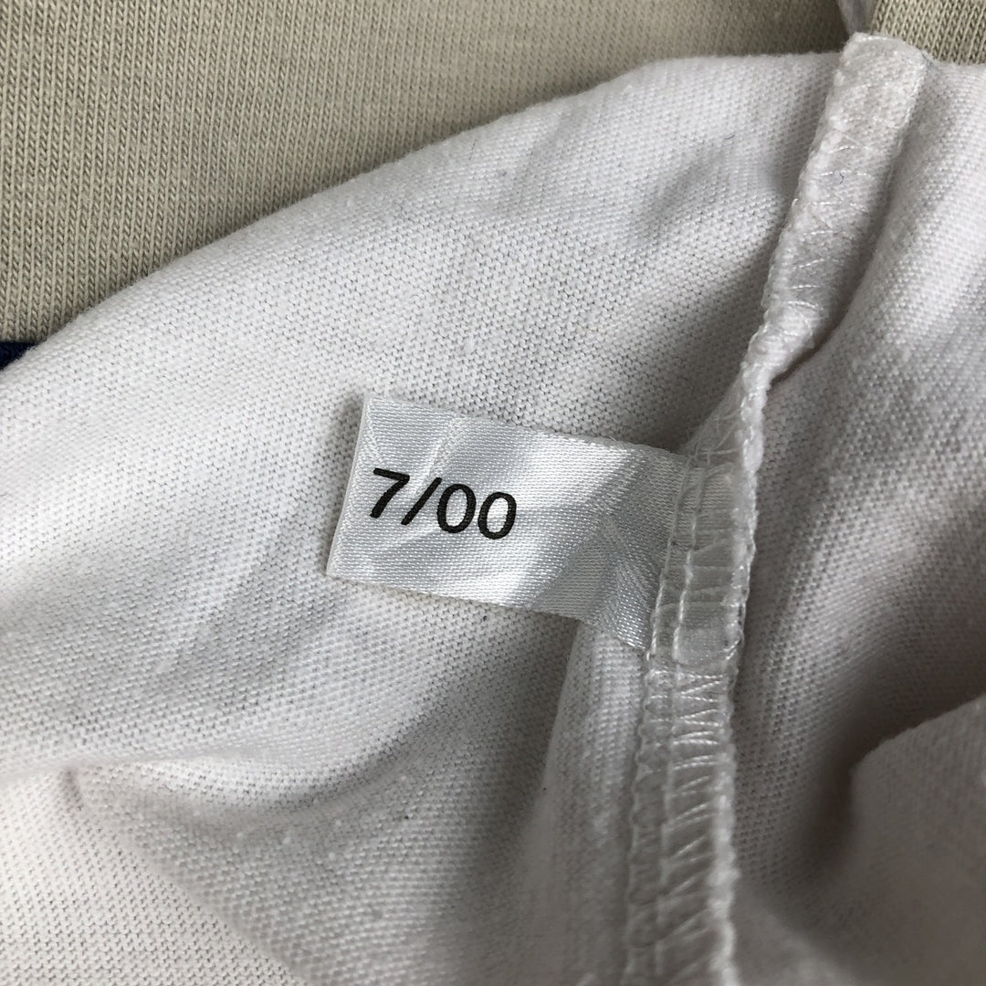 2000'S Adidas V-neck T-shirt, men's size L (approx.) cotton white type Vintage Second Hand