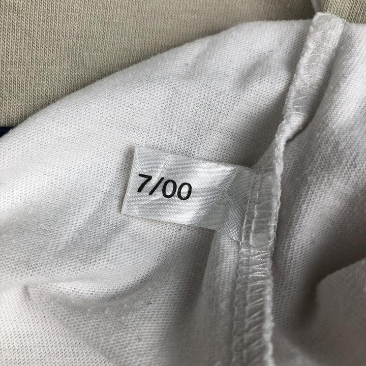 2000'S Adidas V-neck T-shirt, men's size L (approx.) cotton white type Vintage Second Hand