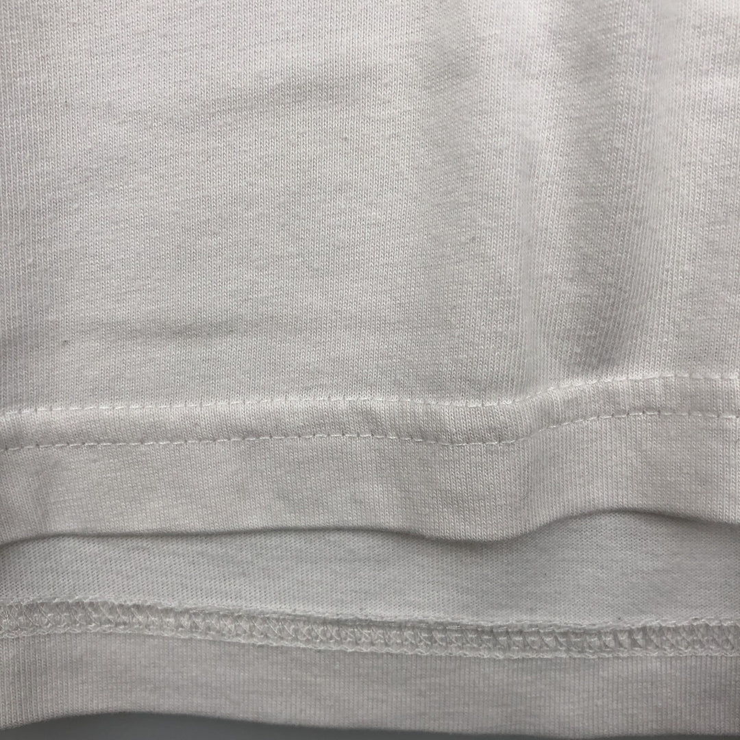 2000'S Adidas V-neck T-shirt, men's size L (approx.) cotton white type Vintage Second Hand