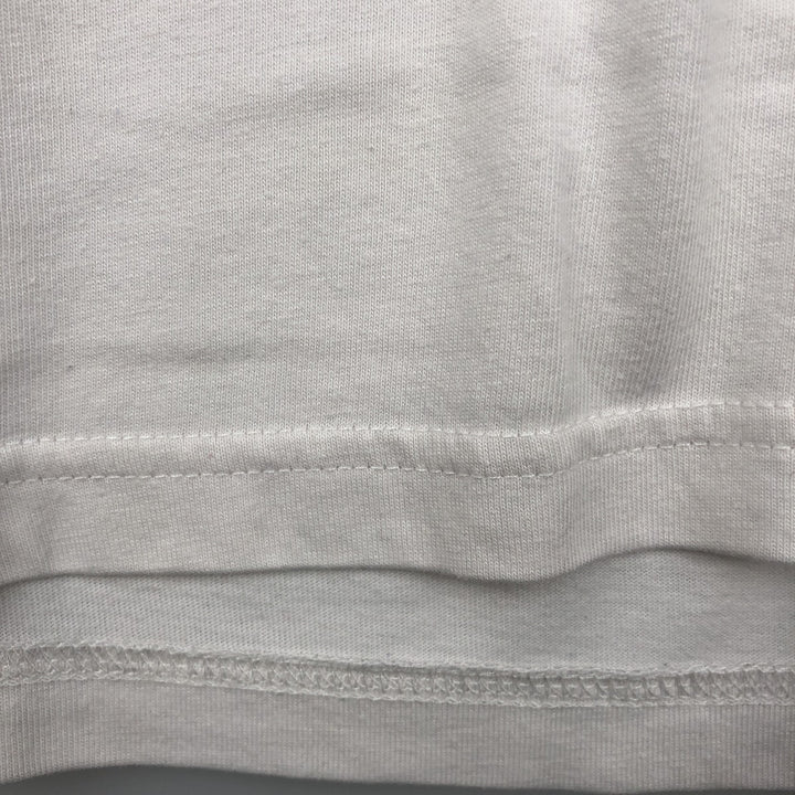 2000'S Adidas V-neck T-shirt, men's size L (approx.) cotton white type Vintage Second Hand