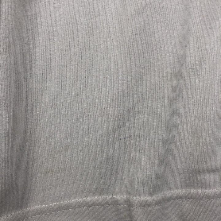 2000'S Adidas V-neck T-shirt, men's size L (approx.) cotton white type Vintage Second Hand