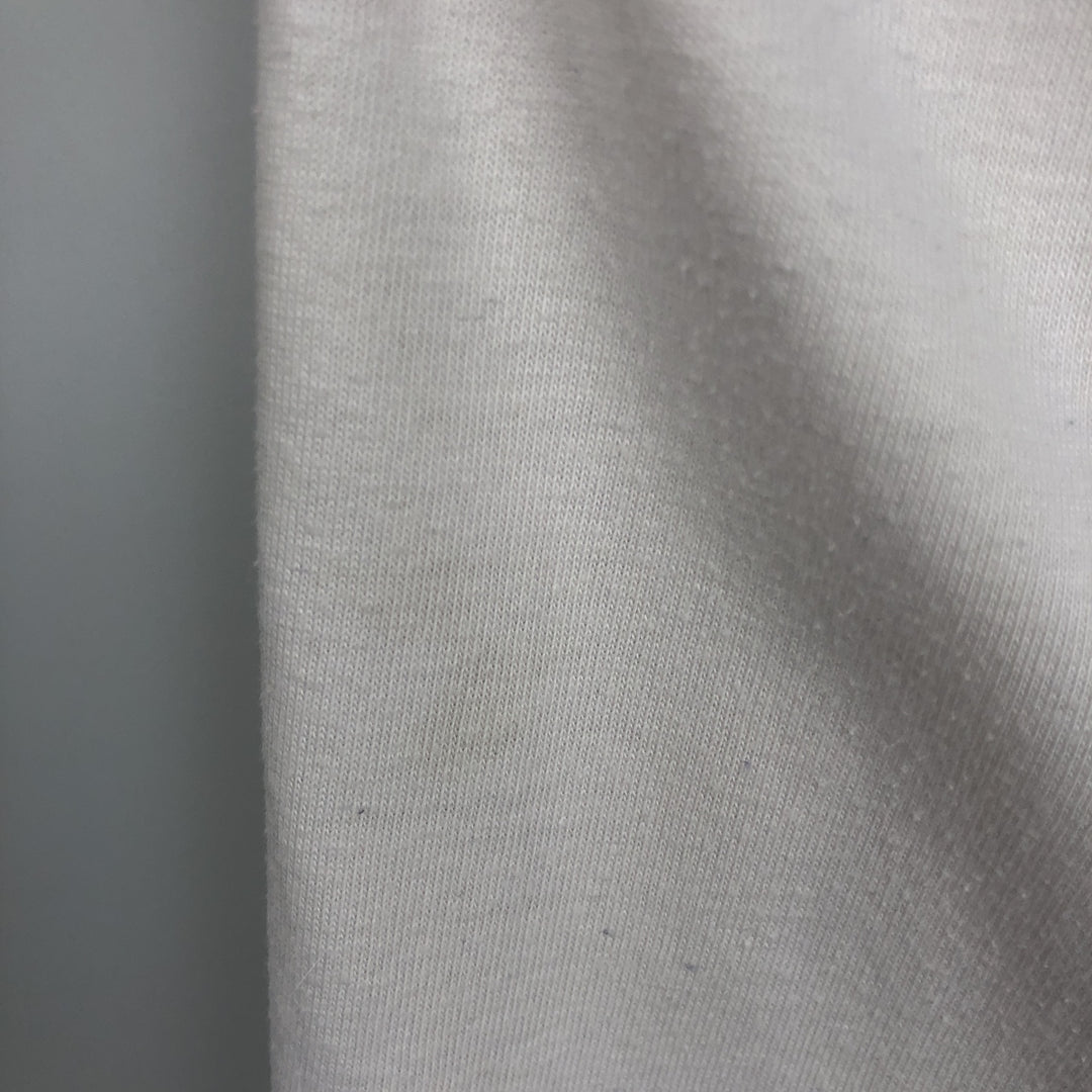 2000'S Adidas V-neck T-shirt, men's size L (approx.) cotton white type Vintage Second Hand