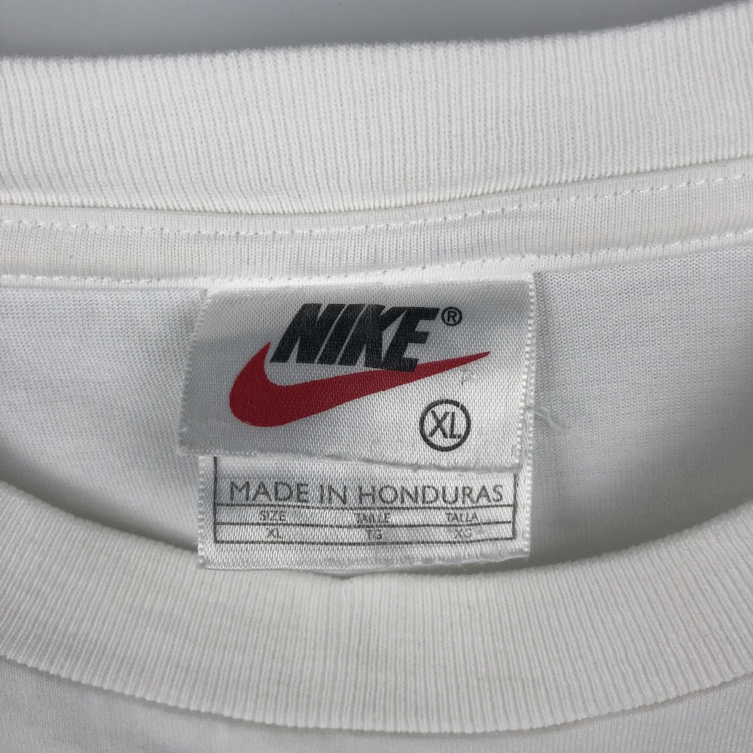 90'S Nike DRI-FIT Logo Print T-Shirt, Men's Size XL (Equivalent), Vintage cotton white type Vintage Second Hand
