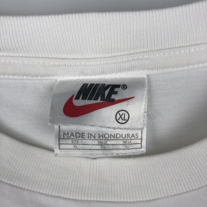 90'S Nike DRI-FIT Logo Print T-Shirt, Men's Size XL (Equivalent), Vintage cotton white type Vintage Second Hand