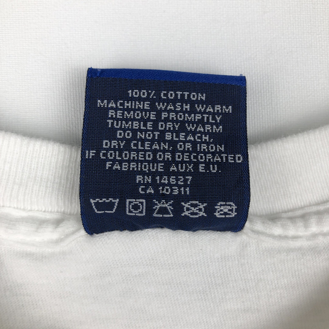 90'S Umbro T-shirt with large logo print, made in USA, men's size M equivalent, vintage. cotton white type Vintage Second Hand